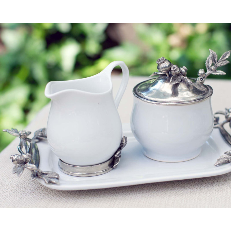 Farmer's Market Stoneware Sugar And Creamer Set