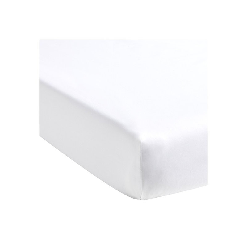 Drap-housse en percale de coton à densité de tissage 300 fils Lagon, Drap-housse grand