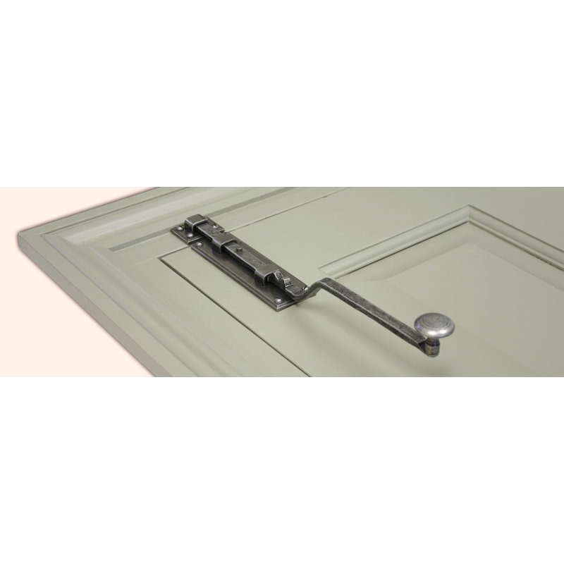 French Pewter Door Bolt, Pewter Patina, 39.4cm H x 4.7cm W x 7.2cm D