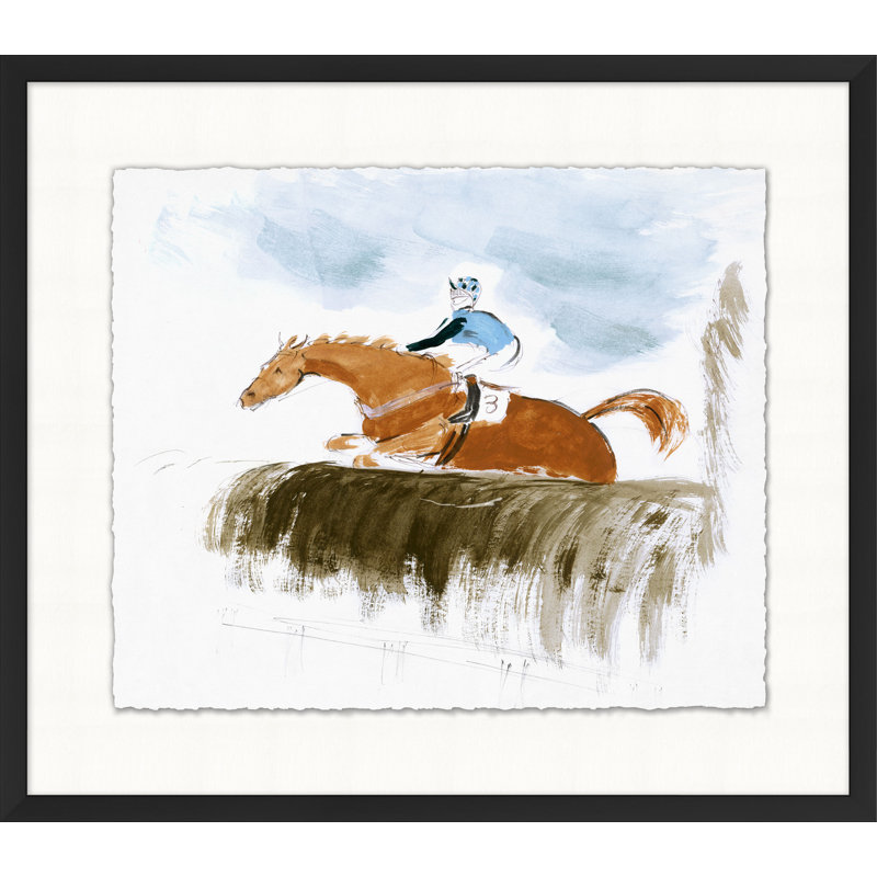 At the Races 1 - Peinture encadrée sur papier