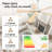  60inch 5 Solid Wood Blades Ceiling Fan Noiseless DC Motor 6 Speed Timer With Remote, White and Wood Grain-1079454470-1079454471