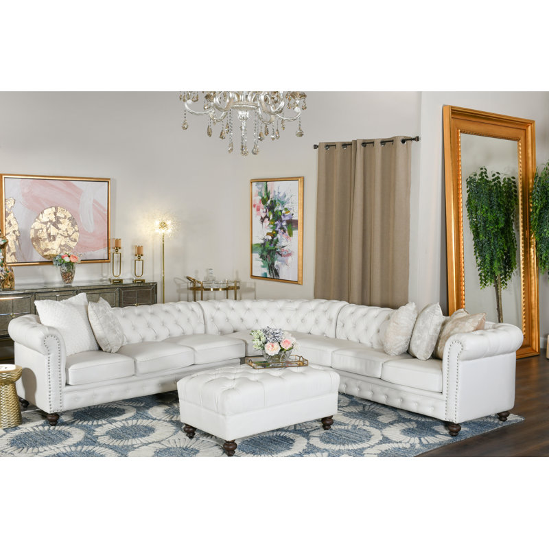 Canapé modulaire Calebjames, Blanc