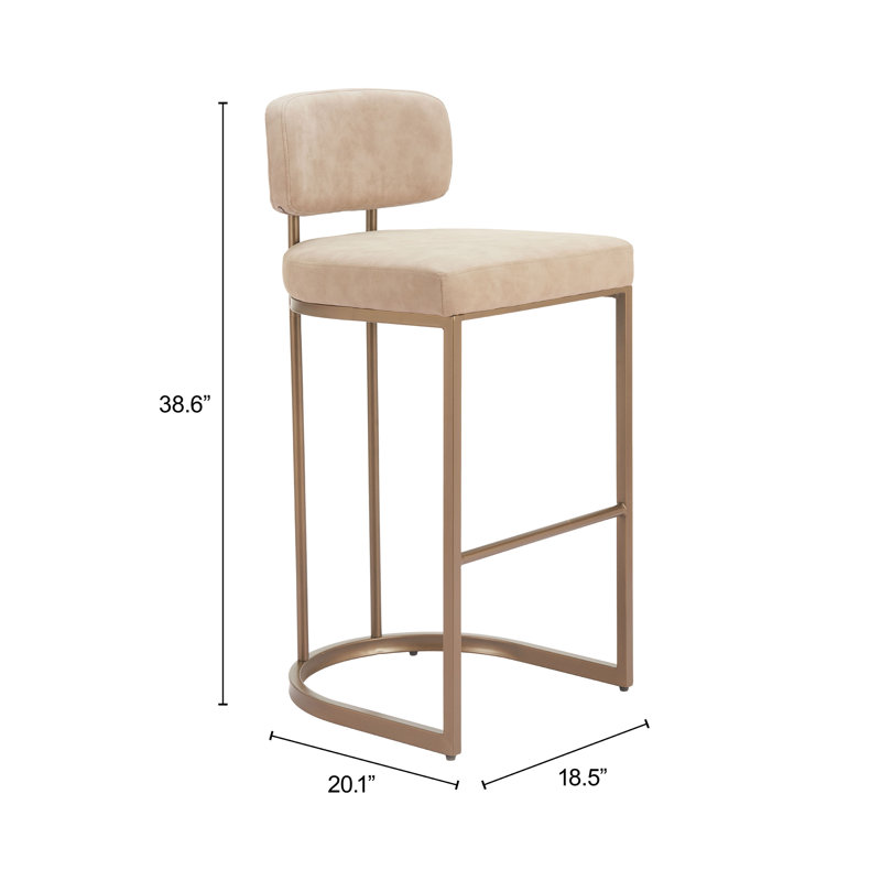 Velar Barstool (Set Of 2) Beige, Bar Stool (29.5" Seat Height)