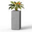 Pot de fleurs d'intérieur en béton rectangulaire avec trous de drainage, l 8,5 po x H 19,5 po Fugate Durx-Litecrete-1800367378-1810142624