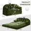 Canapé-lit 2 en 1 convertible en méridienne Comfy Bean Bag-1045223324-1045223330