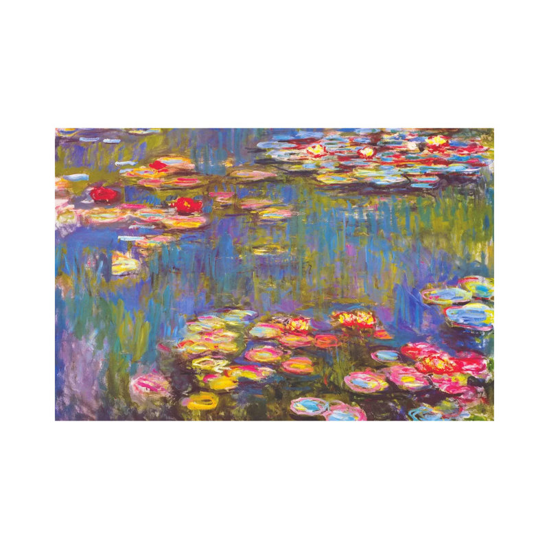 Water Lilies, 1916 by Claude Monet - Painting on Canvas, 101.6 cm H x 66.04 cm W x 1.91 cm D, No Frame