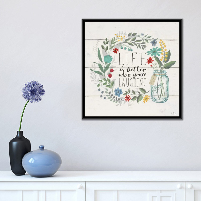 « fleuriing pensées i », impression sur toile, H 18 po x l 18 po x P 1,5 po, Toile avec cadre noir, Pas de tapis