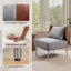 Ensemble de 2 fauteuils demi-tonneau rembourrés avec dossier amovible-331350217