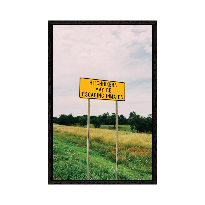 Hitchhikers 1 Piece Wall Art on Canvas, 101.6cm H x 66.04cm W x 3.81cm D, Black Framed