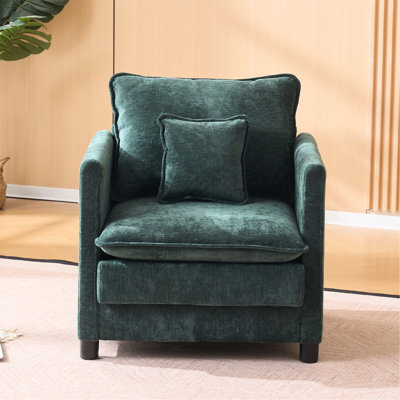 Méridienne moderne simple, coussin rembourré épais et 3 coussins confortables, confortable pour regarder la télévision à l'intérieur, construire différents espaces de la maison, chaise de salon, dossier doux, confort