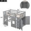 Lit mezzanine avec rangement intégré 58,5 po-94422852