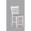 Ensemble de salle à manger 5 pièces à hauteur de comptoir de style contemporain avec revêtement gris, table ovale à rallonge de 18 po, 4 places assises et rangement de table pour un espace de 5 pièces sous la tablette, pouvant accueillir 4 personnes