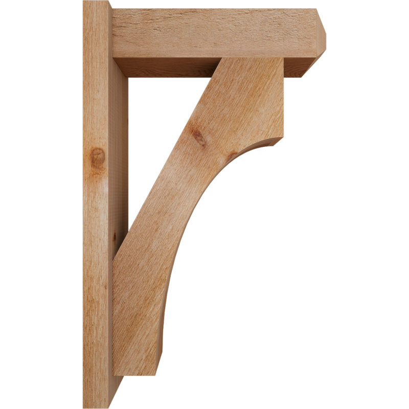 Persienne en bois rustique Westlake Craftsman, P 20 po x H 32 po, Cèdre rouge de l'Ouest de 6 po (sciage brut)