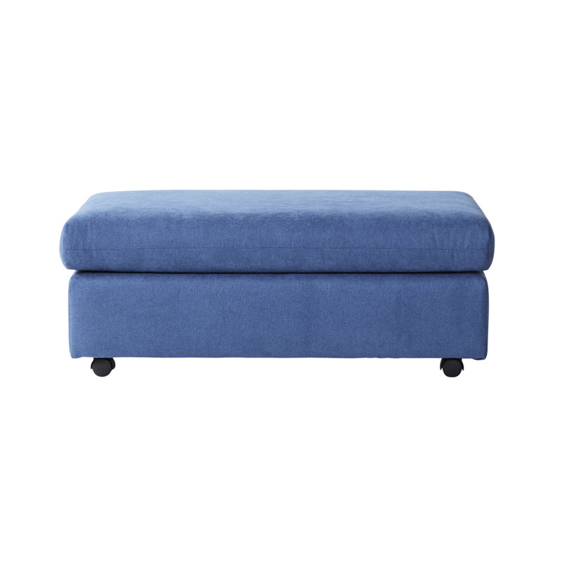 Espace de vie élégant en tissu bleu marine - assise profonde, dossier rembourré avec dossier supplémentaire confortable, accoudoirs confortables