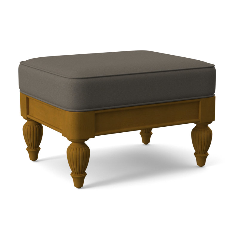 Grand View Ottoman, Bisque Finish, Gray Sugar Performance; 0863-84