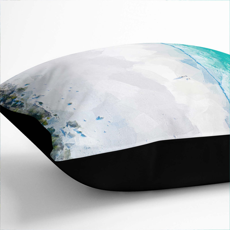 Square Throw Cushion, 40cm H x 40cm W x 15cm D, Black