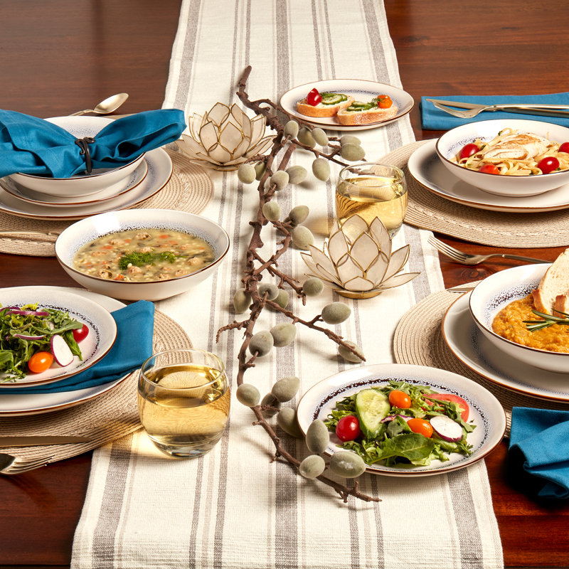 Reactive Glaze Dinnerware Tabletops Gallery 12 piece Set Bastille