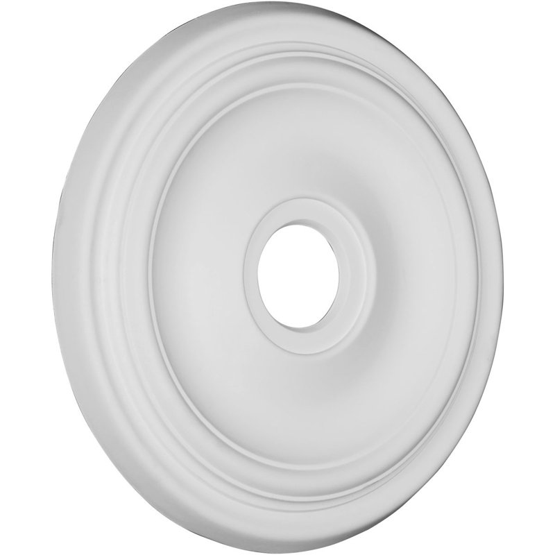 Médaillon de plafond traditionnel Endurathane, DE 19 1/2 po x P 3 1/2 po x P 1 5/8 po, apprêté en usine