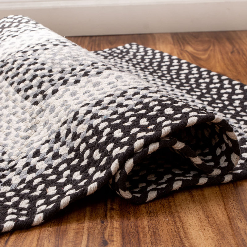 Tapis noir et blanc Waterbury Farmhouse, Rectangle 2 pi x 3 pi