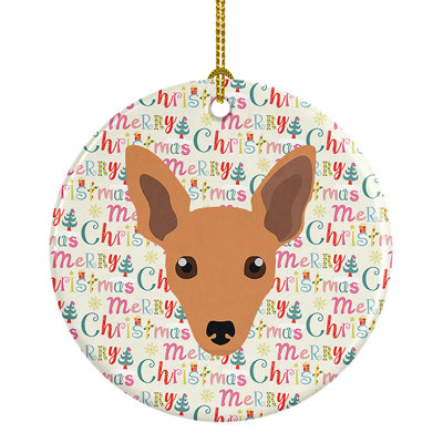 Ornement miniature miniature Pinscher Merry Christmas