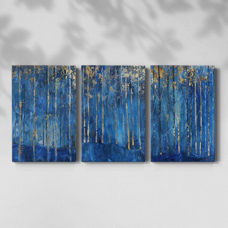 ABSTRACT Series VII - Toile tendue sur mesure - 3 pièces, H 12 po x l 24 po