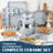 Granitestone Ceraluxe 20 Piece Grey Ceramic Nonstick Cookware And Bakeware Set-125528092
