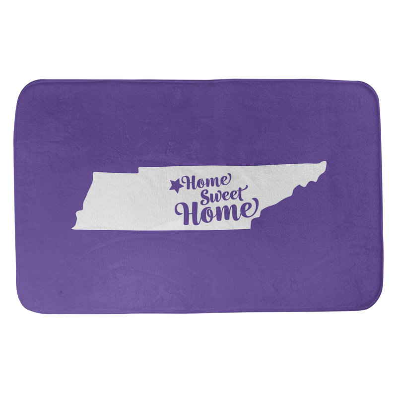 Tapis pour salle de bain à la maison, l 21 po x L 34 po, Mauve
