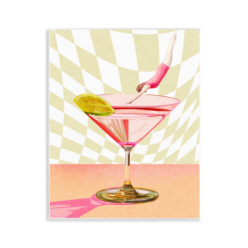  Plongée dans un cocktail, art mural par Daphne Polselli