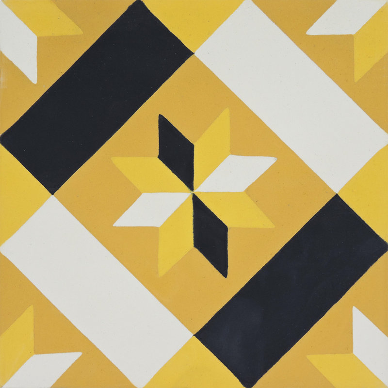 Kotoubia 8" X 8" Straight Edge Wall & Floor Cement Tile