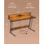 Takeshi Metal Base Computer Desk with Power Outlet-432292605