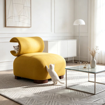 Modern Polyester Accent Chair for Living Room - Pet-Friendly