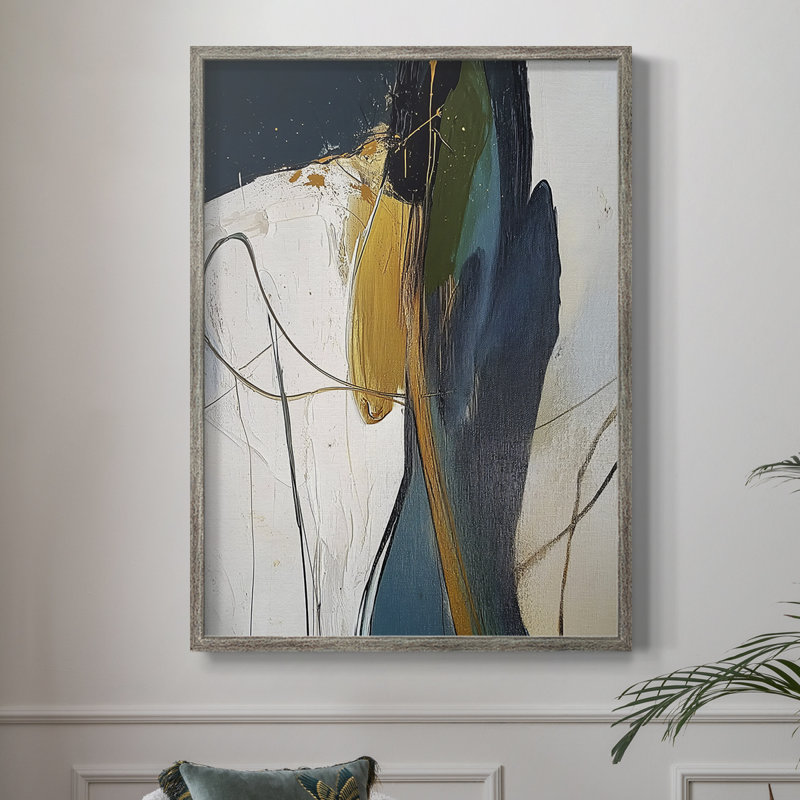ABSTRACT Series DCXI Framed Print - Solid Wood, 21" H x 17" W
