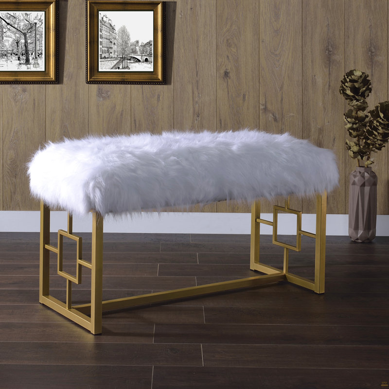 Winterbourne Down Faux Fur Upholstered Bench