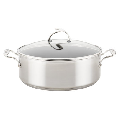 Circulon Steelshield 7.5 qt Nonstick Stainless Steel Stock Pot with Lid