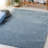 Corfu Tahoe Shag Performance Solid Color Rug-1091624589
