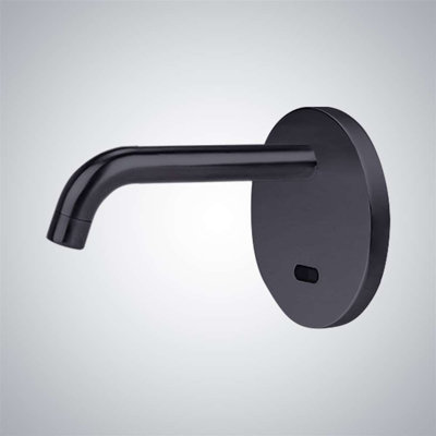 BathSelect Matte Black Commercial Touchless Sensor Faucet with Infrared Motion Detection