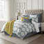 Ensemble de couvre-lit et de 2 taies décoratives en ardoise Grantham-120831794