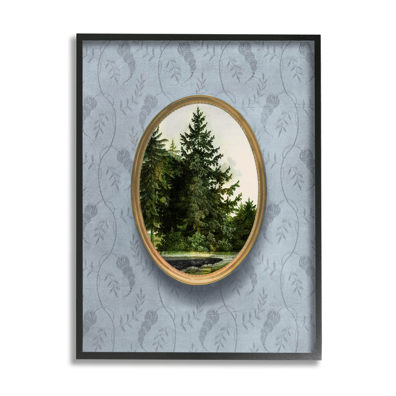 Art rétro de la giclée par Woodland, Giclée encadrée noir minuit, H 14 po x l 11 po x P 1,5 po