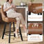 Tabouret de comptoir pivotant Midcent de 26 po avec pieds en bois massif et pieds réglables-1904472817-1904472828