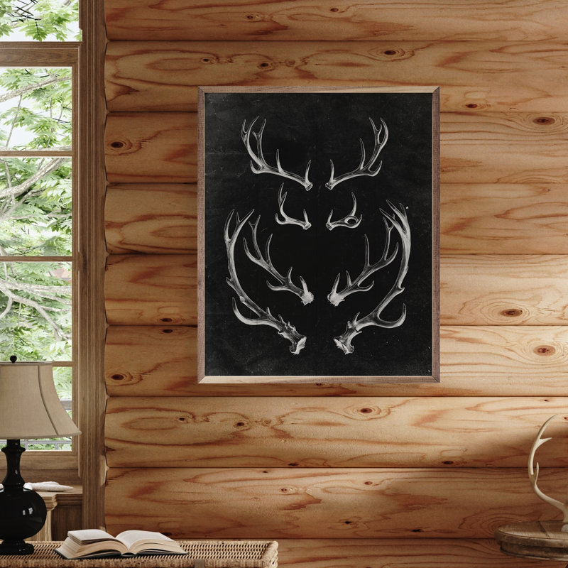 Bois de cerf noir, Noir, H 30 po x l 24 po