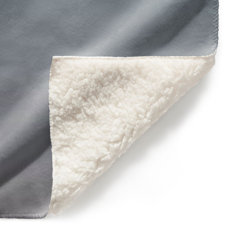Jeté Sienna, l 68 po x L 80 po, Gris / Bleu foncé