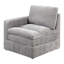 Canapé modulaire 5 pièces en gris, 2 x accoudoirs, 1 accoudoir sans accoudoirs, revêtement en suède, coussin de siège confortable contemporain, siège à plateau-coussin, style moderne pour la maison-532051306