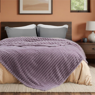 Bedsure Twin/Twin XL Flannel Fleece Blanket for Girls, 300 GSM Soft and Cozy Blanket for Dorm & Home Decor, Sea Fog, All-Season Gift