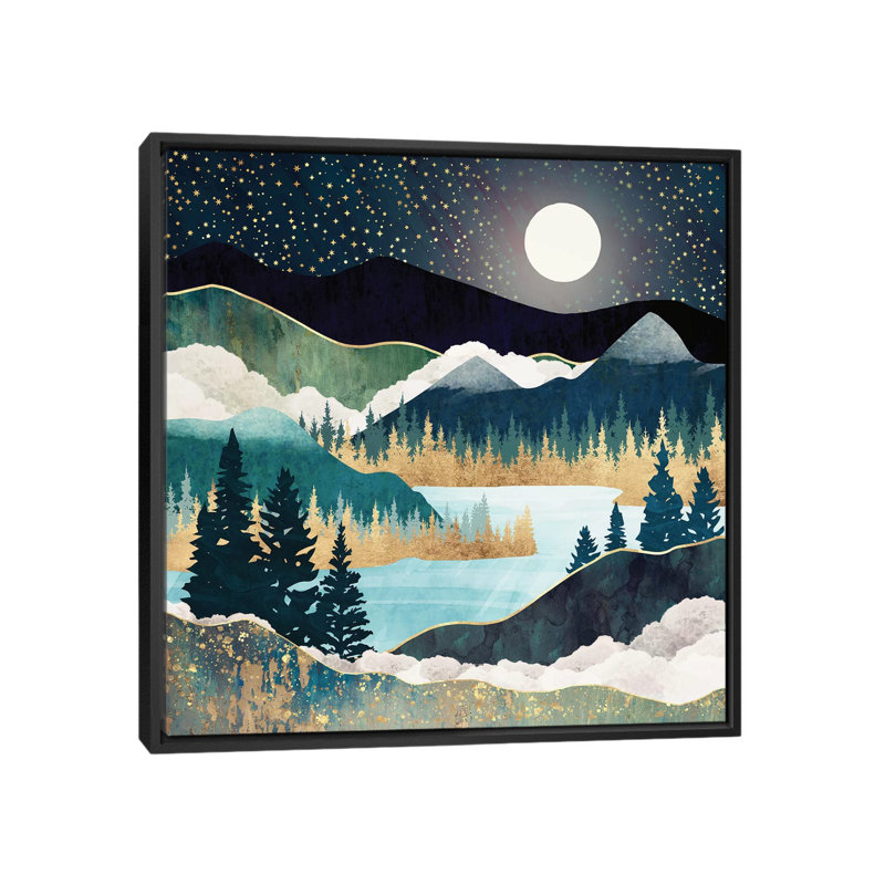 « star lake » par spacefrog designs-print, H 37 po x l 37 po x P 1,5 po, Toile avec cadre noir