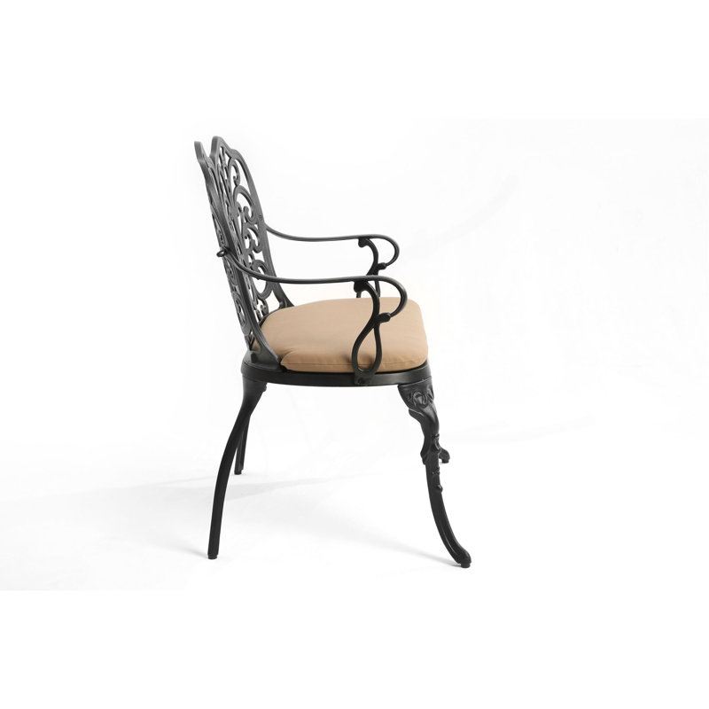 Banc en fonte d'aluminium avec coussin