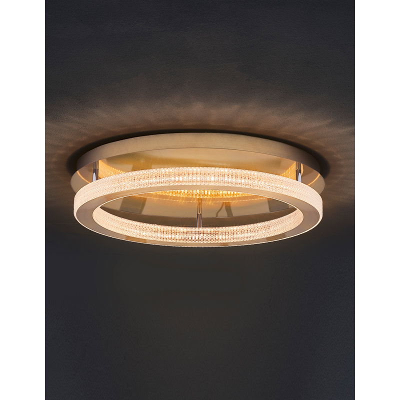 LED Flush Mount, 12cm H x 60cm W x 60cm D