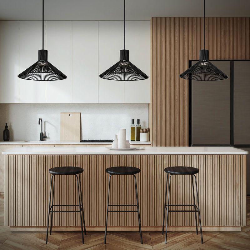 Cappe Black Dimmable LED Pendant, 4000K