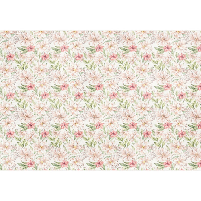 Bordure florale pelez et collez, L 100 po x l 144 po