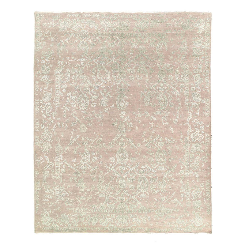 Floral Area Rug in Gray