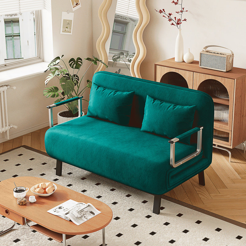 Fauteuil-lit convertible, canapé à trois volets avec dossier et oreiller réglables, canapé-lit confortable pour la maison et le bureau